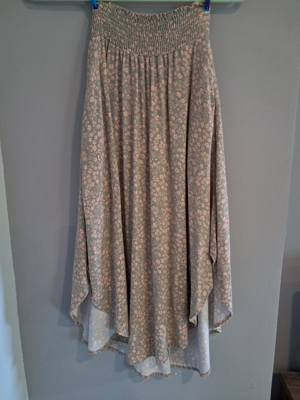 Maxi midi skirt floral light pink pockets final touch brand
